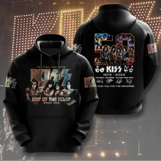 Discover Ace Frehley Kisses Band Universary 50 Years 3D Hoodie