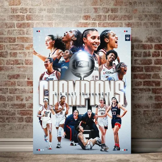 Discover UConn Huskies Women’s Basketball 2026 Big East Tournament Champions Poster