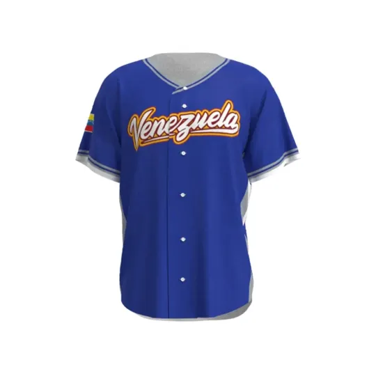 Discover Baseball Venezuela jersey 2026 Blue Away  2026 World Baseball Classic