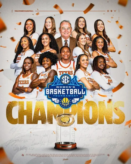 Discover Texas Longhorns Women’s Basketball 2026 SEC Tournament Champions Poster