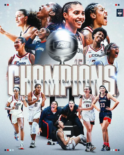Discover UConn Huskies Women’s Basketball 2026 Big East Tournament Champions Poster