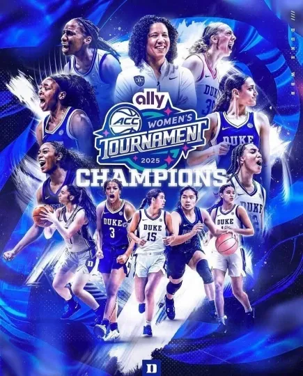 Discover ACC Womens Tournament 2025 Champions Duke Basketball Poster