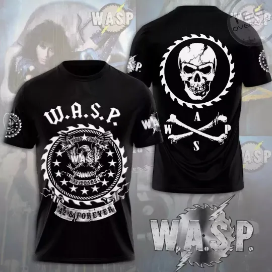 Discover WASP Band 3D T-Shirt For Fan