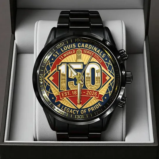Discover Cardinals 150th Anniversary Black Stainless Steel Watch