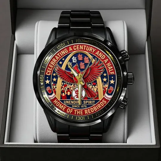 Discover Cardinals 150th Anniversary Black Stainless Steel Watch