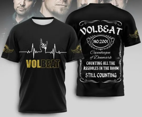 Discover Volbeat Counting – Still Counting All The In The Room 3D T-Shirt