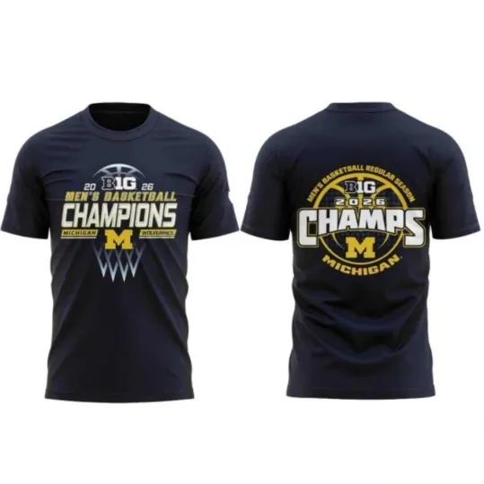 Discover Michigan Wolverines Men’s Basketball Big Ten 2026 Champions Shirt