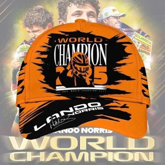 Lando Norris #4 2025 World Champions Baseball Cap Gift For Fan
