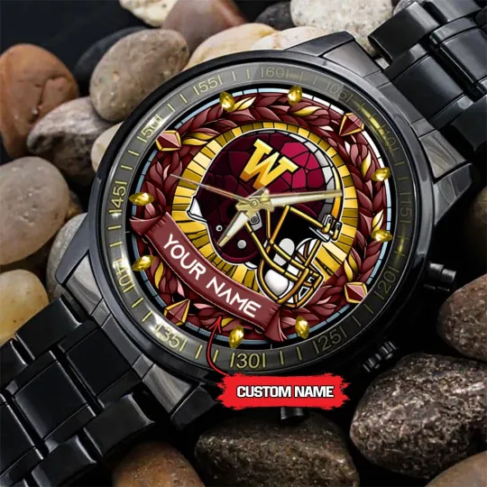 Discover Custom W team commander stained art stainless steel men's watch