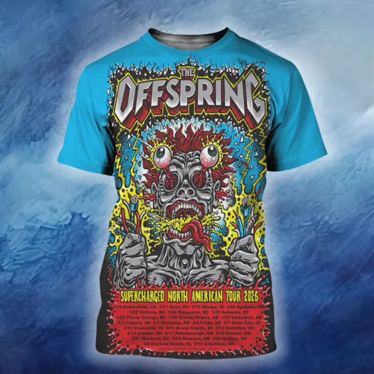 Discover The Offspring Supercharged North American Tour 2026 T-Shirt