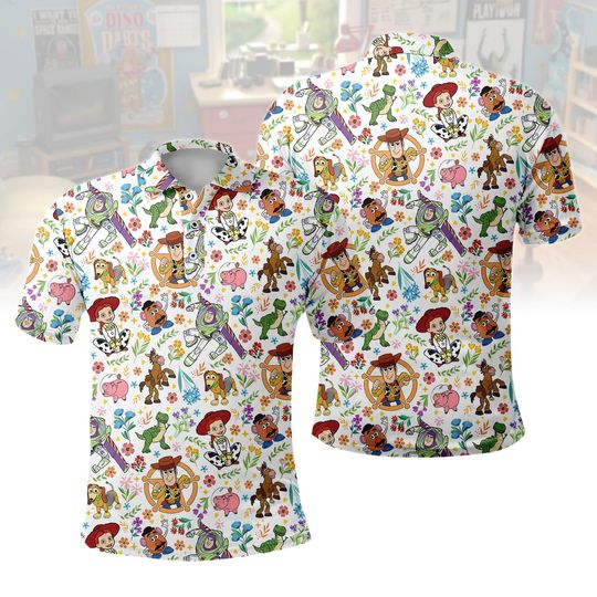 Discover Disney Toy Story Polo Shirt for Men Featuring Woody and Buzz