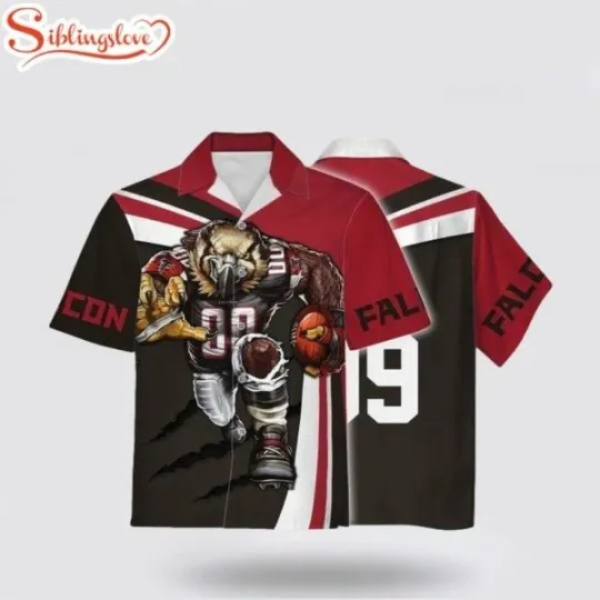 Discover Atlanta Football Team Falconss Football Mascot Hawaiian Shirt