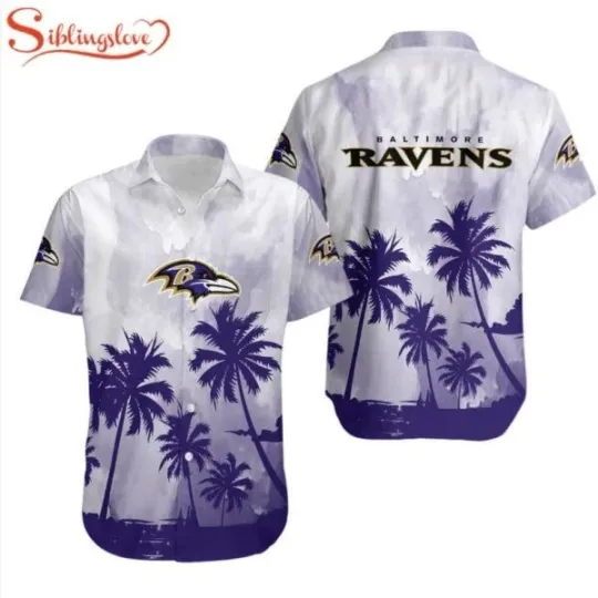 Discover Baltimore Football Team Ravenss Limited Edition Coconut Trees Hawaiian Shirt