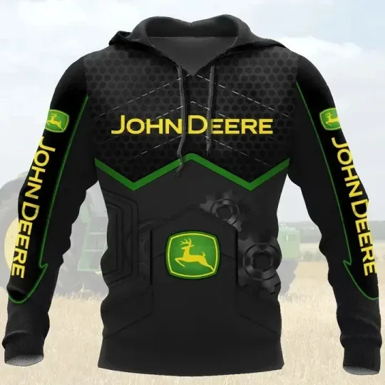 Discover John Deer Green Tractor 3D Hoodie For Fan