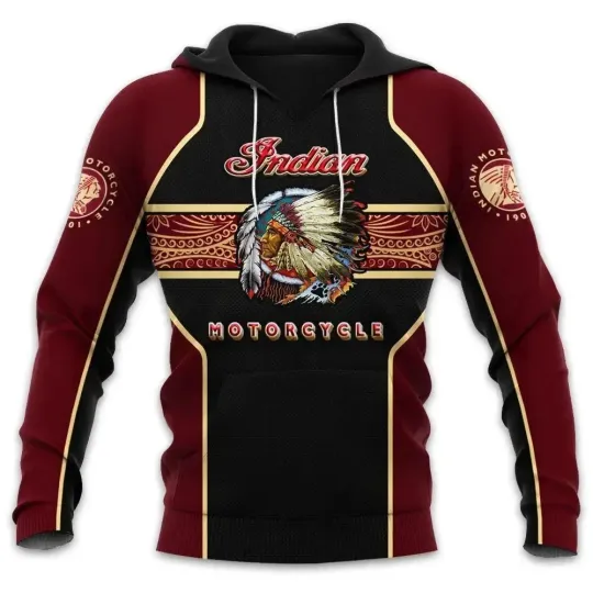 Discover Indian Motorcycles 3D Hoodie