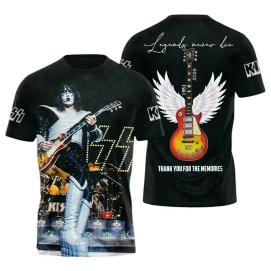 Discover Retro Space Guitarist Rock Album Art 3D T-Shirt All Over Print Tee S-5XL