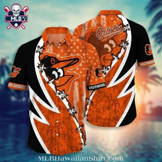 Discover Baltimore Baseball Team Orioless Aloha Shirt With Dynamic Swirl And Star Pattern