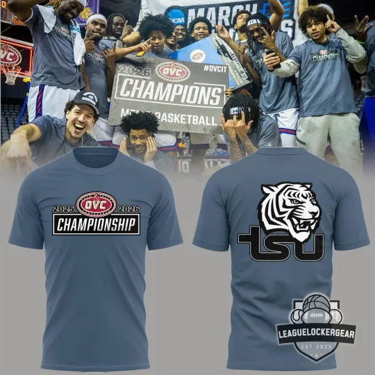 Discover Tennessee State Men’s Basketball Tourney Champions 2026 3D T-shirt For Fans