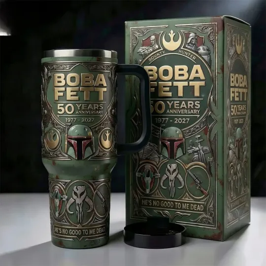 Star Wars Boba Fett 50Th Anniversary Commemorative Tumbler, No Box