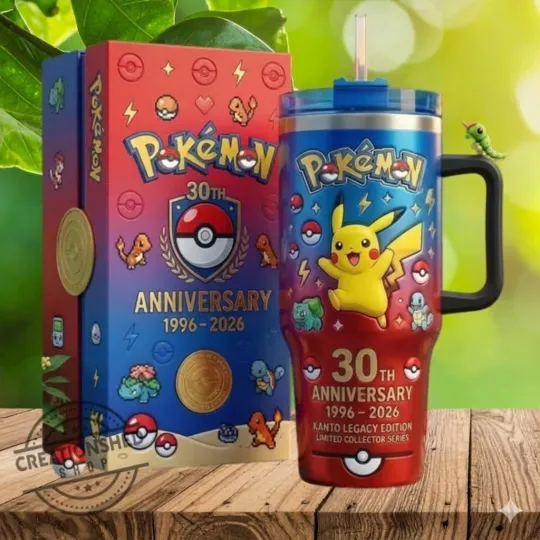 Discover Poket mons 30Th Anniversary Commemorative Tumbler , No Box