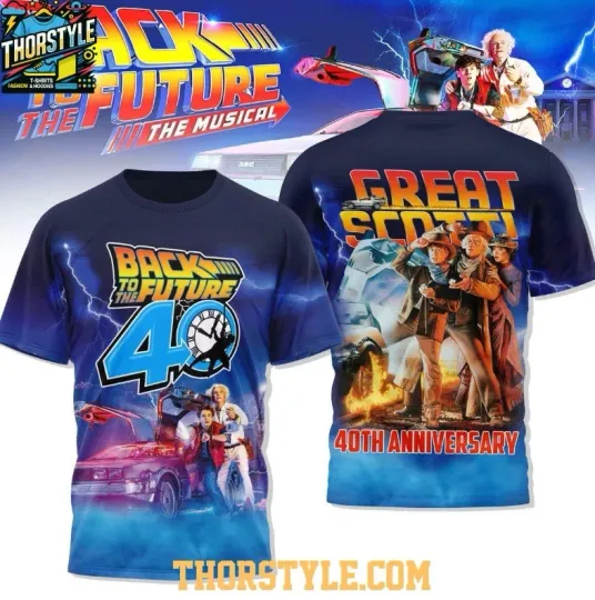 Back To The Future Celebrating 40Th Anniversary 2025 Great Scott 3D T-Shirt