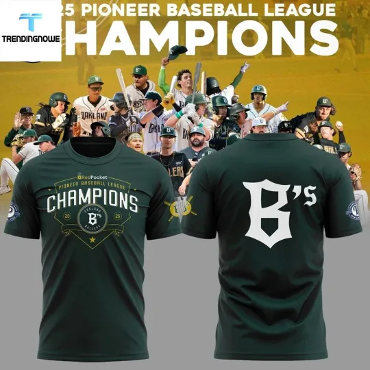Discover Oakland Ballers Pioneer Baseball League Champions 2025 Shirt