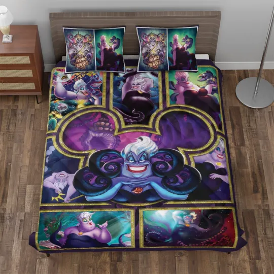 Discover Ursula Witch Of The Sea The Little Mermaid Villain Halloween Quilt Set