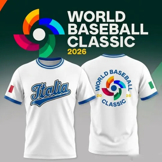 Discover IItaly World Baseball Classic 2026 T-Shirt Size S-5XL