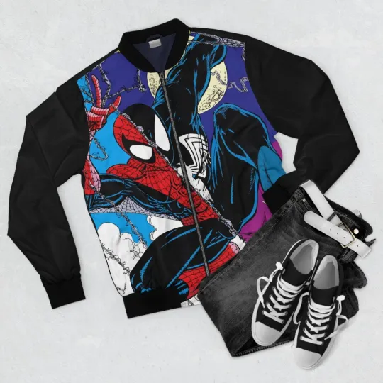 Discover Amazing Spiderman Superhero Character Halloween Christmas Bomber Jacket
