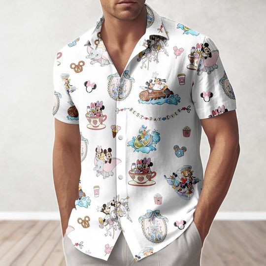 Discover Disney Cruise Squad Button Shirt, Mickey and Friends Cruise Hawaiian Shirt, Disney Trip 2026 Shirt, Disney Pirate Gifts