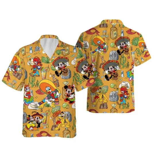 Discover Mickey & Friends Cinco De Mayo Mexican Party Margaritas Hawaiian Shirt