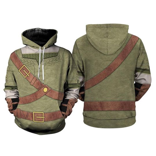 Discover The Legend of Zelda Link 3D Full Over Print Hoodie Halloween Cosplay Sweatshirt Video Game Hoodie