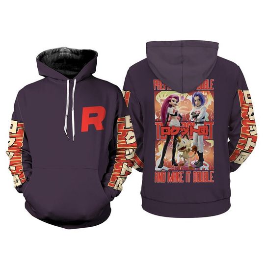 Team Rocket PKM 3D Full Over Print Hoodie