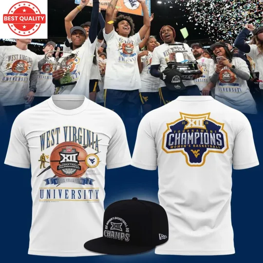 Discover West Virginia University Women’s Basketball Big 12 Champions 2026 T-Shirt