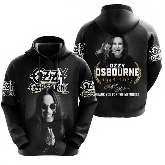 Vintage Ozzy Osbourne Band 3D Print Hoodie Men Women Casual Hoodie