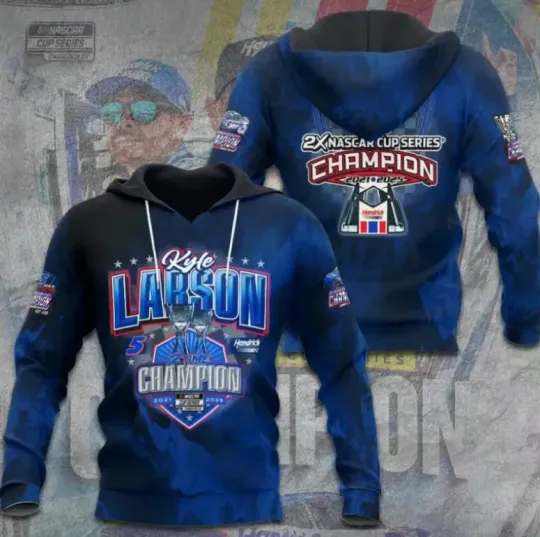 Kyle Larson 2025 NASCAR Cup Series Champion 3D Hoodie Unisex