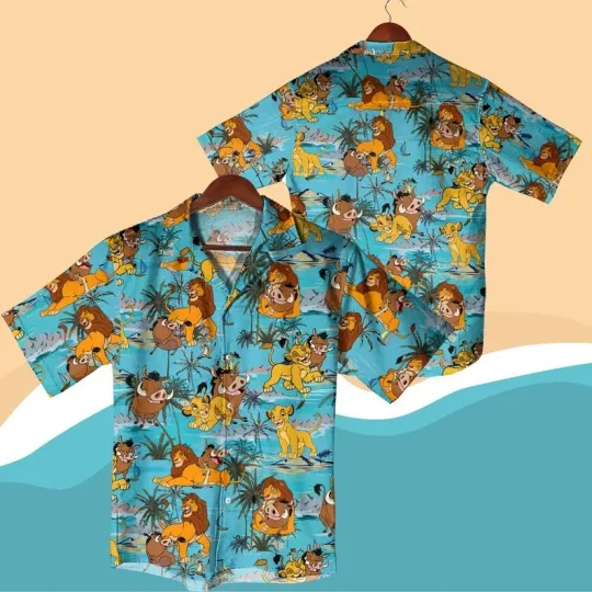 The Lion King Simba & Pumbaa Hakuna Matata Aloha Summer Hawaiian Shirt
