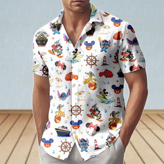 Discover Mickey And Friends Cruise Button Shirt, Disney Cruise Squad Hawaiian Shirt, Disney Vacation Shirt, Magic Wonder Fantasy