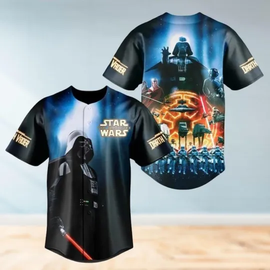 Star Wars Darth Vader The Dark Side Galaxy's Edge Baseball Jersey Shirt