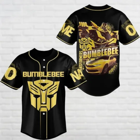 Custom Transformers Autobots Bumblebee Birthday Gift Baseball Jersey Shirt
