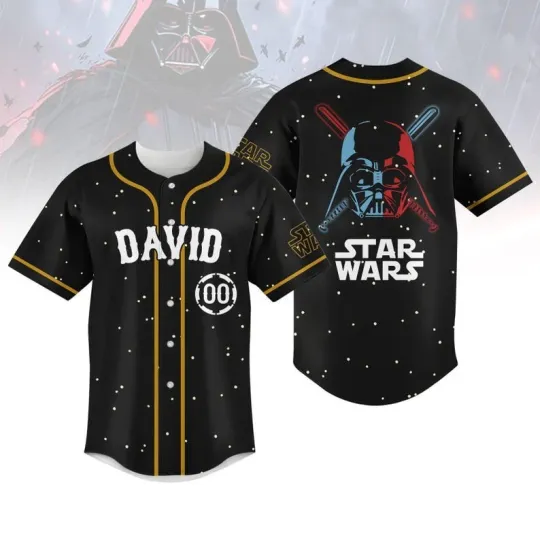 Discover Personalized Darth Vader Galaxy's Edge Star Wars Fans Gift Baseball Jersey Shirt