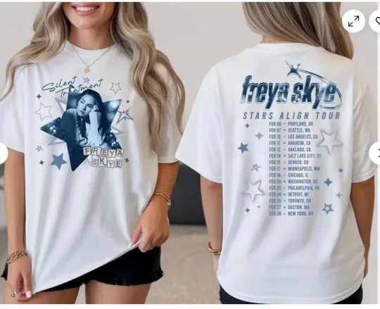 Discover Freya Skye Silent Treatment Stars Align Tour 2026 T-Shirt