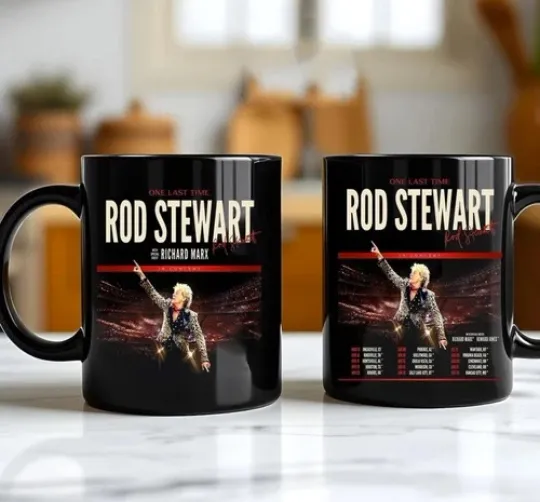 Rod Stewart One Last Time Tour 2026 Coffee Mug, Gif Fan
