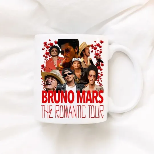 Discover Bruno Mars Romantic Tour 2026 mug