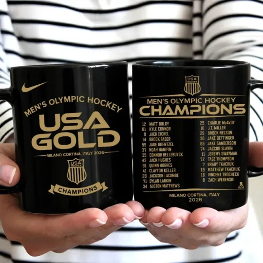 USA Men’s Hockey 2026 Winter Olympics Gold Medal Ceramic Mug 11oz