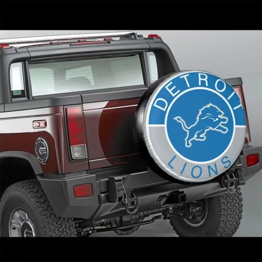Discover Detroit Lions Spare Tire Cover  for Car Accessories