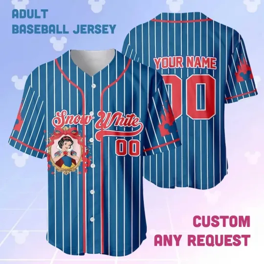 Discover Custom Snow White Coquette Bow Mirror Princess Collection Baseball Jersey Shirt