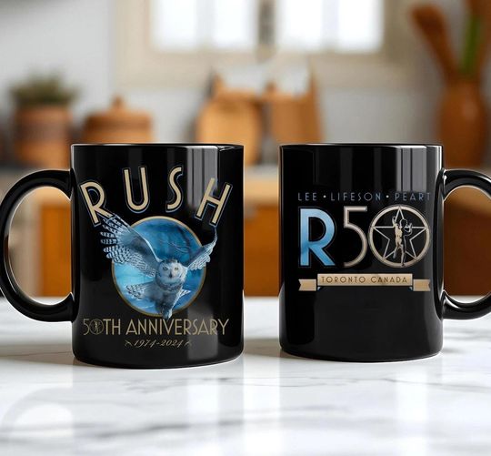 Discover RUSH Band R50 Flight Mug, Reunion 2026 Coffee Mug