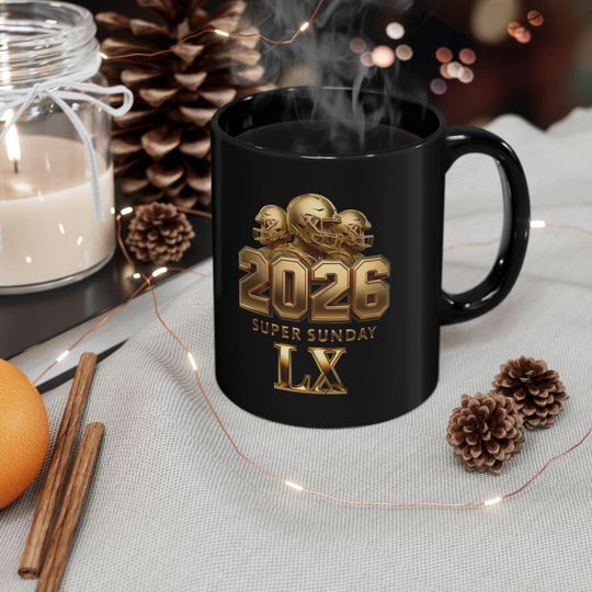 Discover 2026 Super Sunday LX Football Championship Mug
