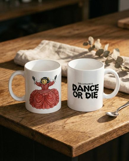 Ld ga Mayhem Ball Tour Mug  Dance or Die Ceramic Coffee Cup  Tour Merch 2026 Pop Art Gift for Little Monsters